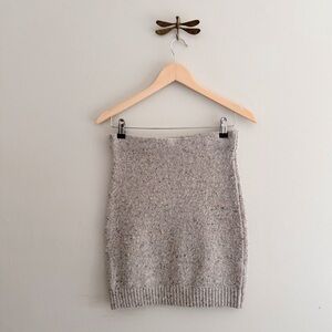 Rebecca Minkoff Merino Wool & Alpaca Speckled Knit Sweater Skirt Small